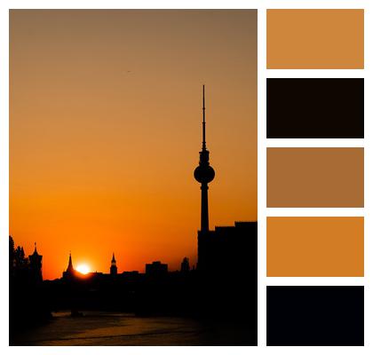 Capital City Berlin Sunset Image